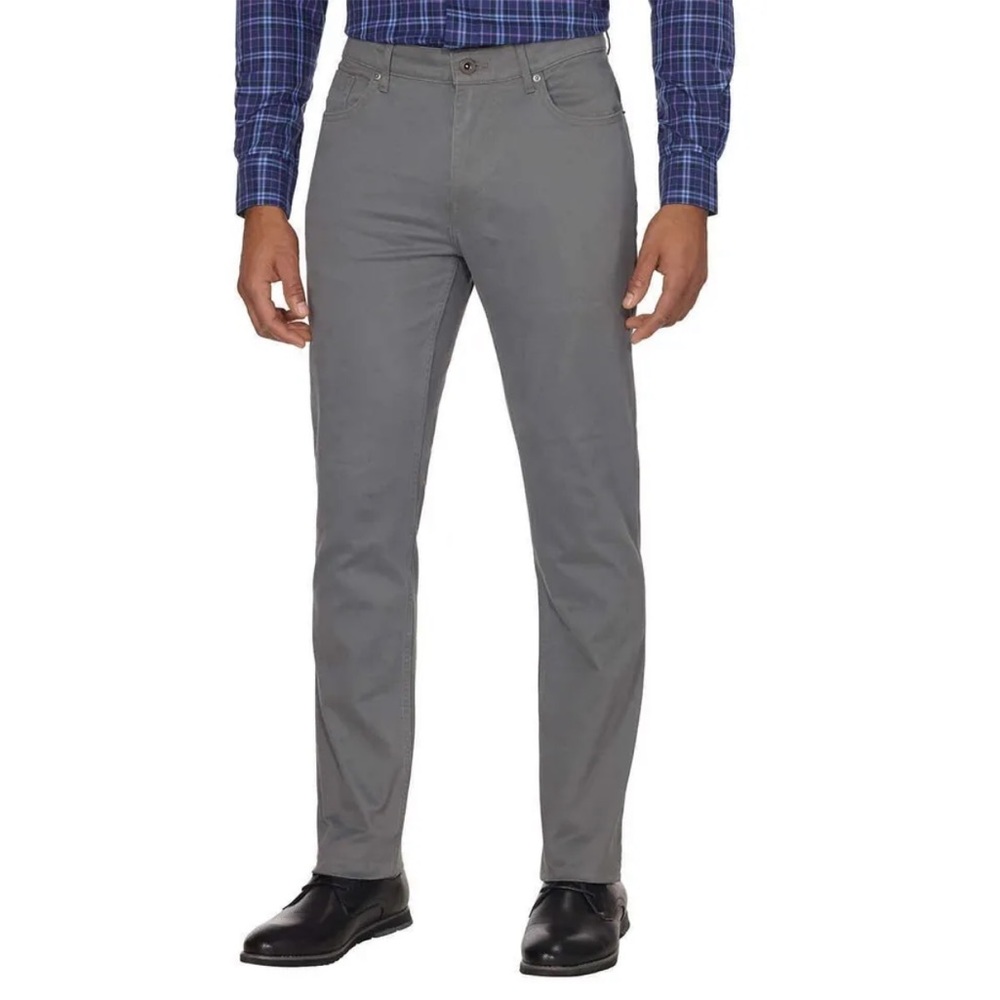DKNY - Bedford Slim Straight Fit Twill Pants